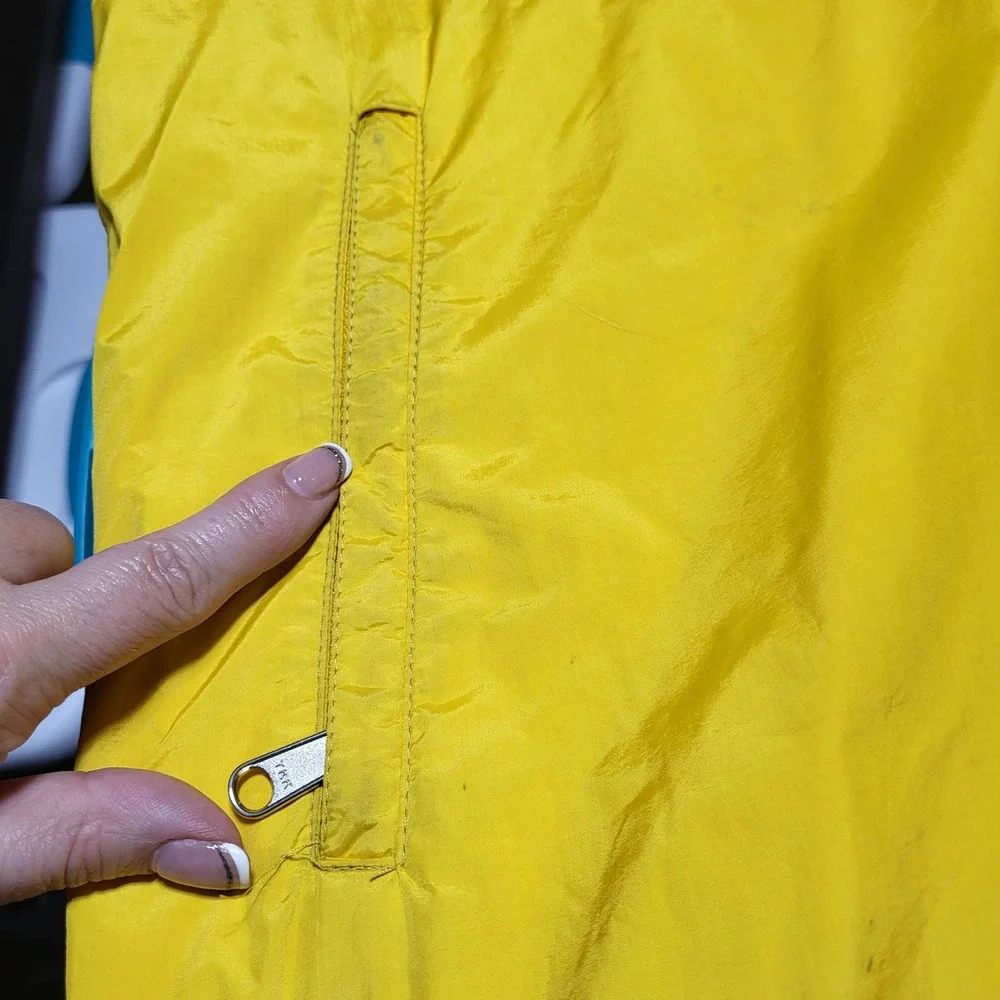 Vintage 90s North Face Extreme Goretex‎ Shell Jacket Bright Yellow Hooded Size L